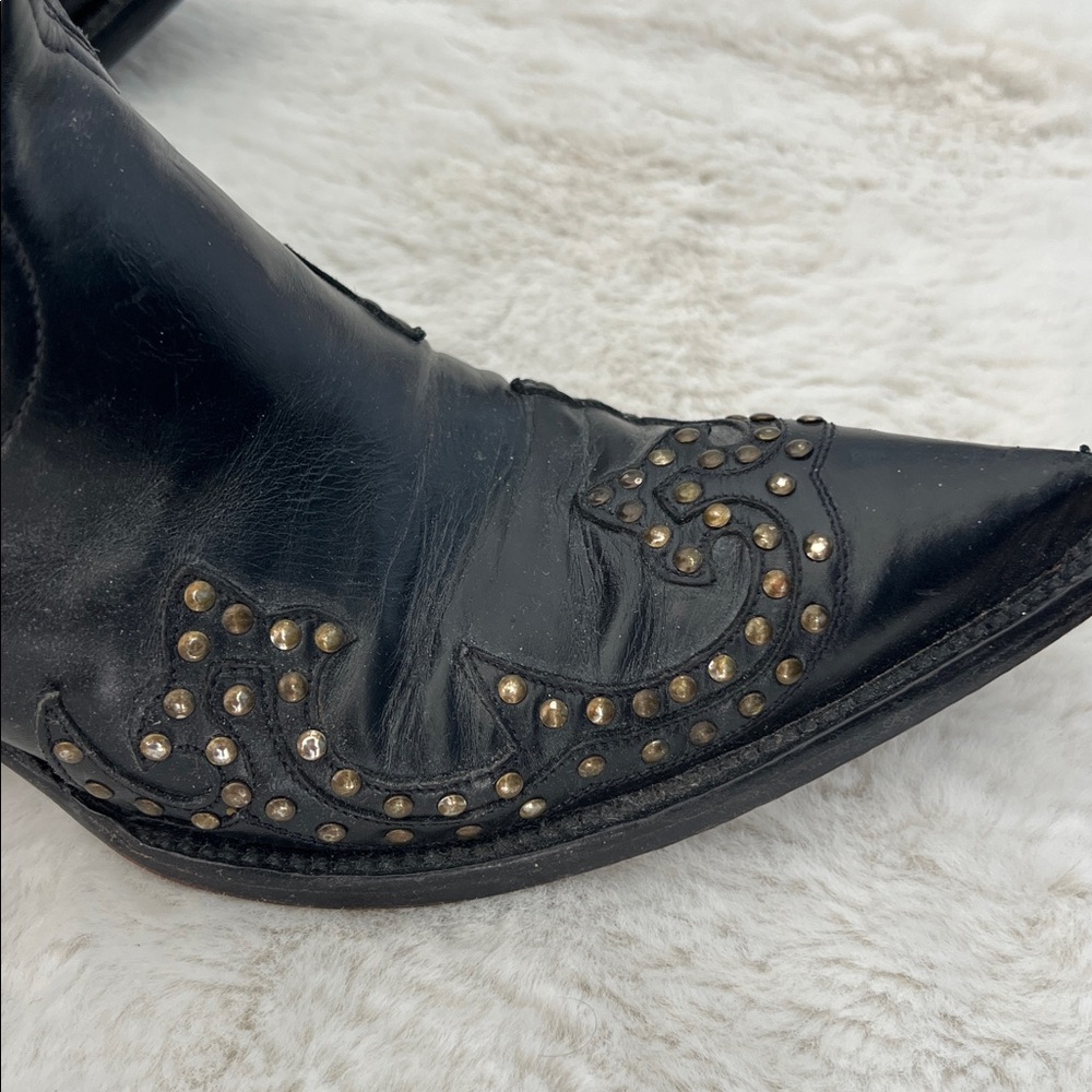 The Old Gringo Studded Black Leather Cowboy Boots, size 7.5 - Picture 11 of 16
